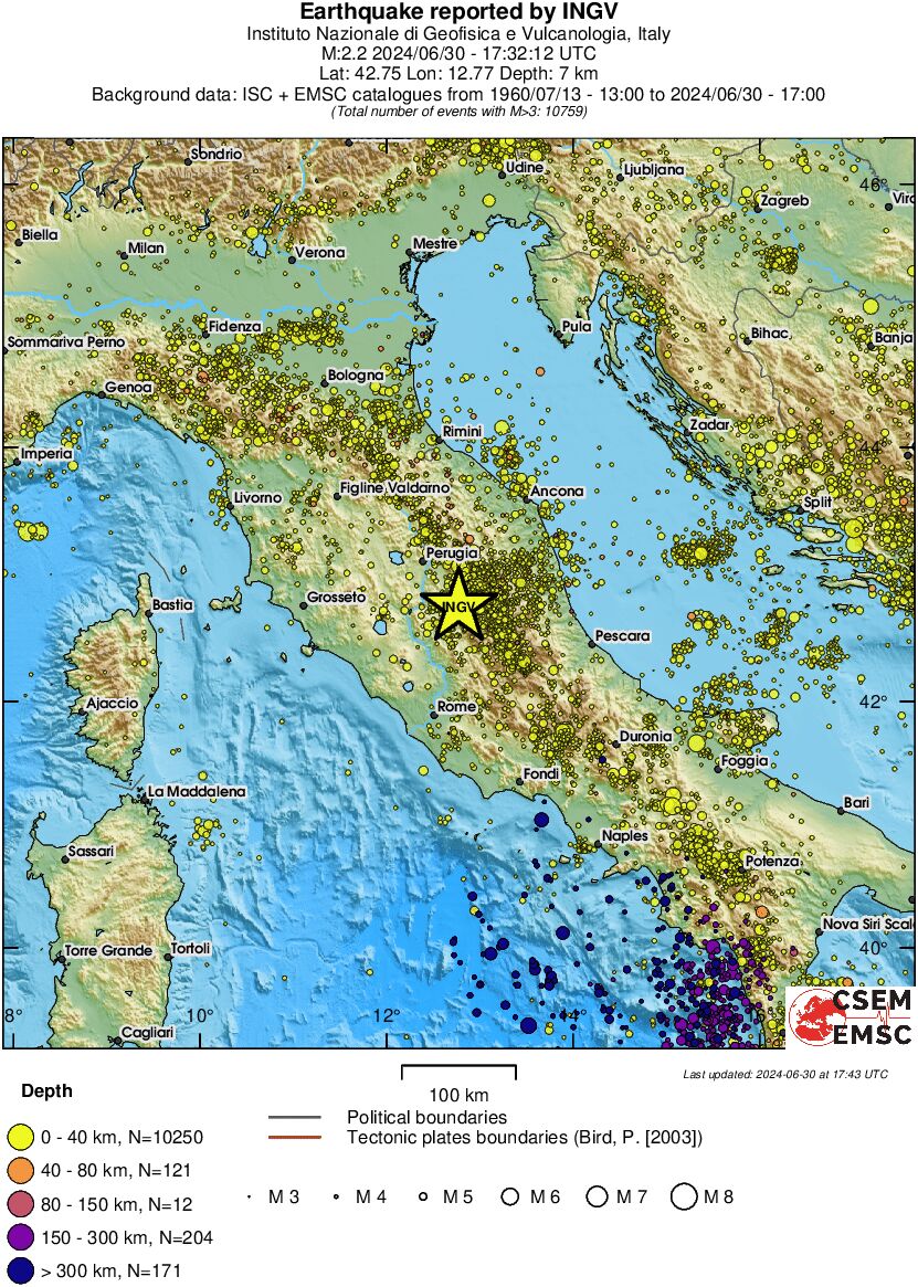 regional historical seismicity