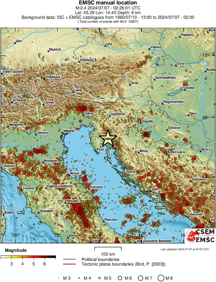 regional magnitude historical seismicity