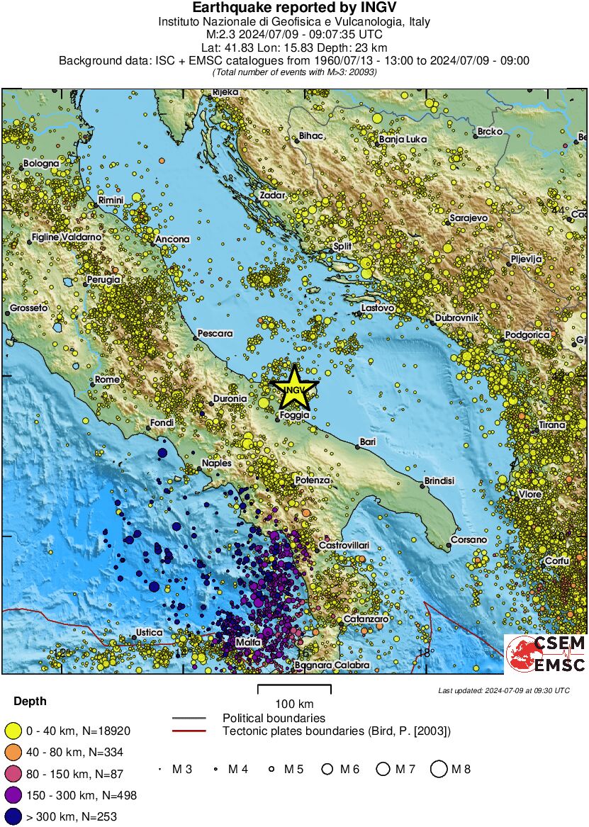 regional historical seismicity