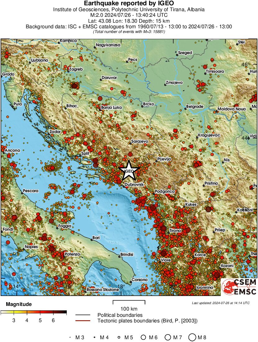 regional magnitude historical seismicity
