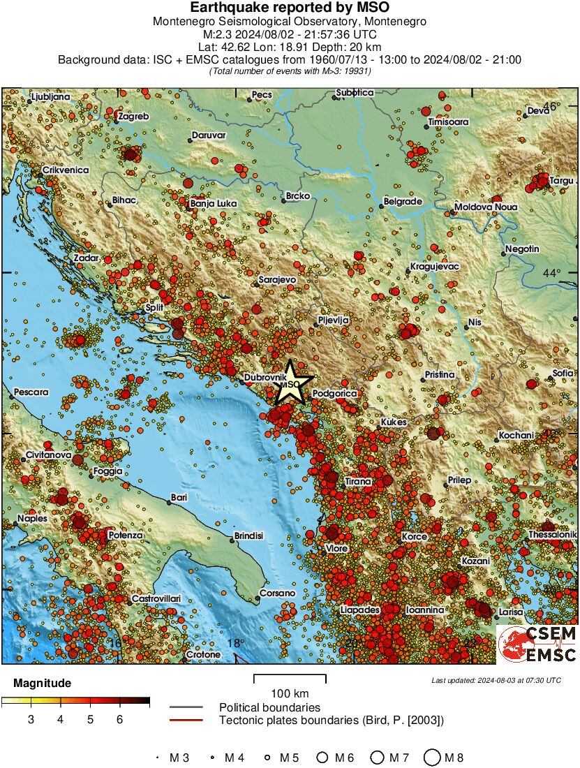 regional magnitude historical seismicity