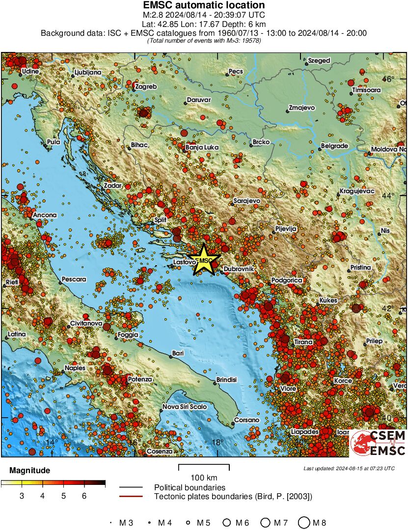 regional magnitude historical seismicity