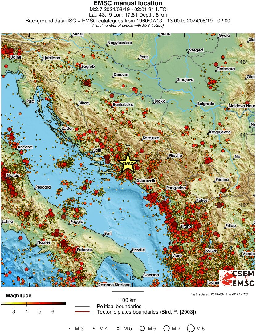 regional magnitude historical seismicity