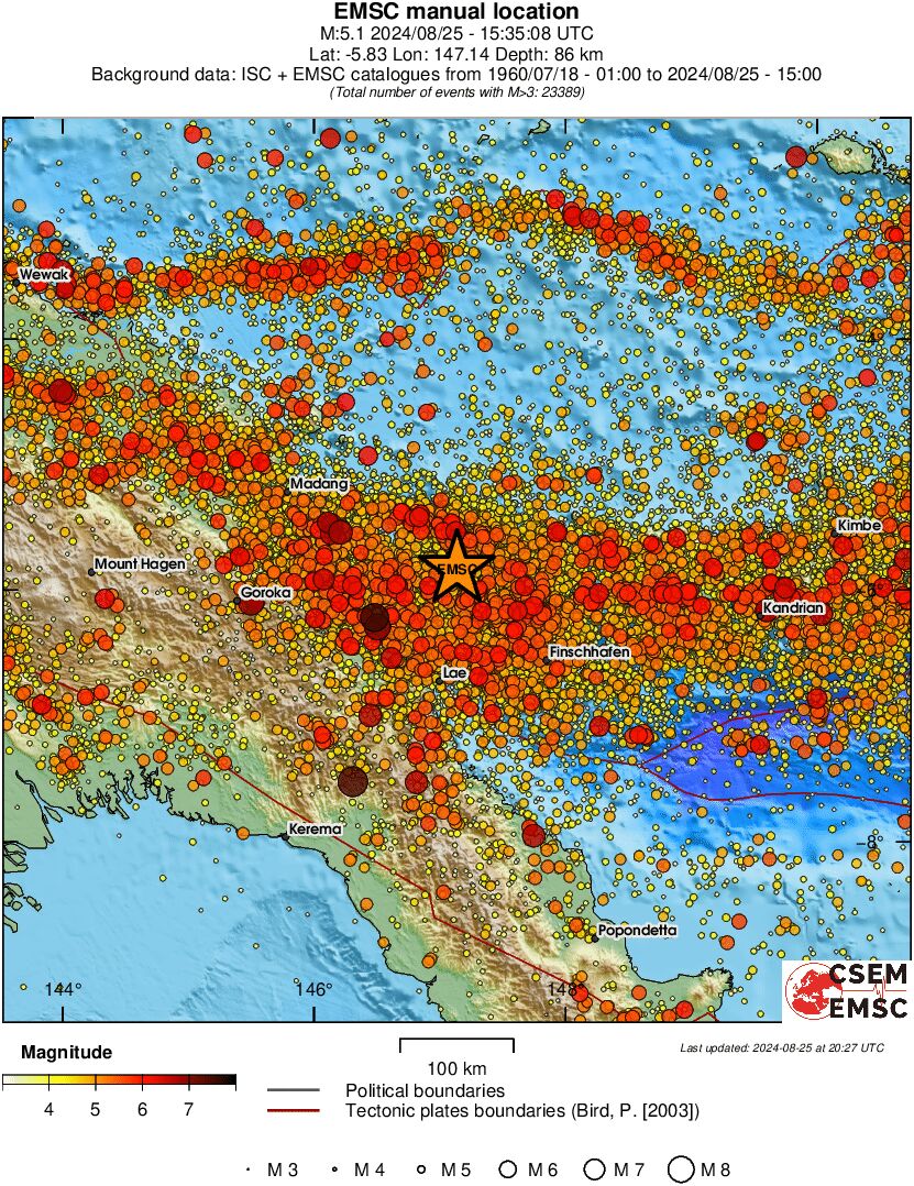regional magnitude historical seismicity