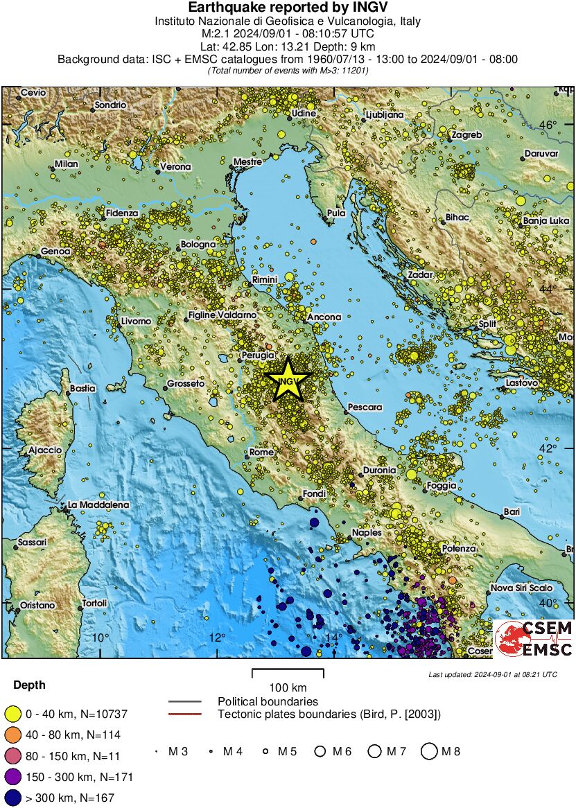 regional historical seismicity