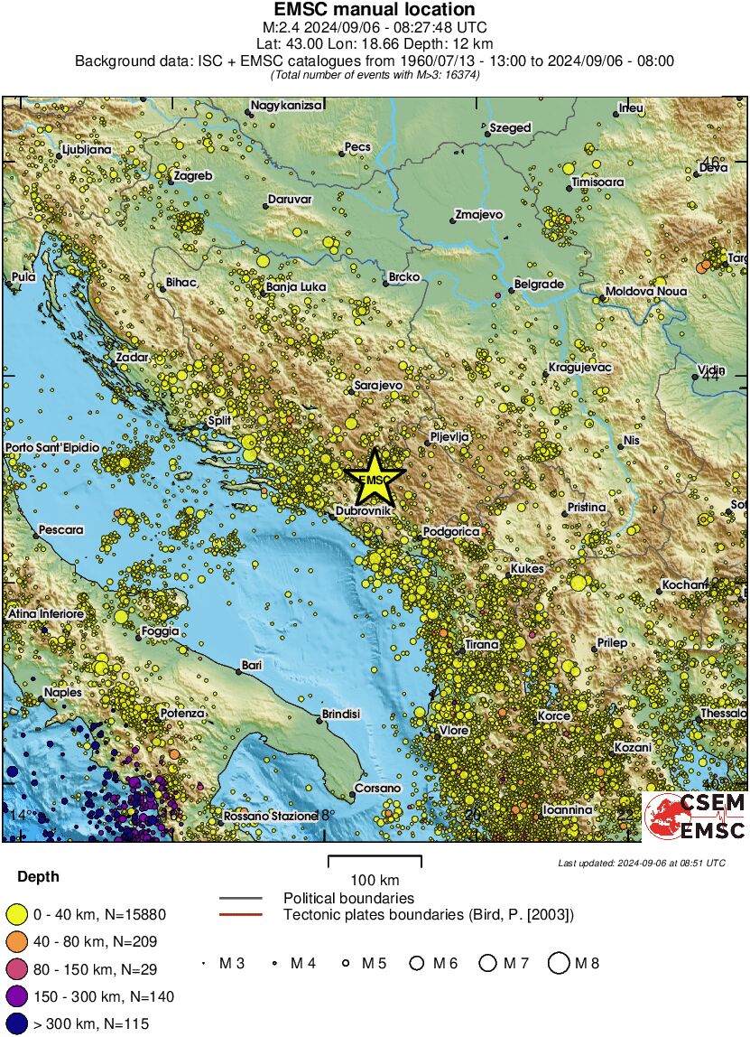 regional historical seismicity