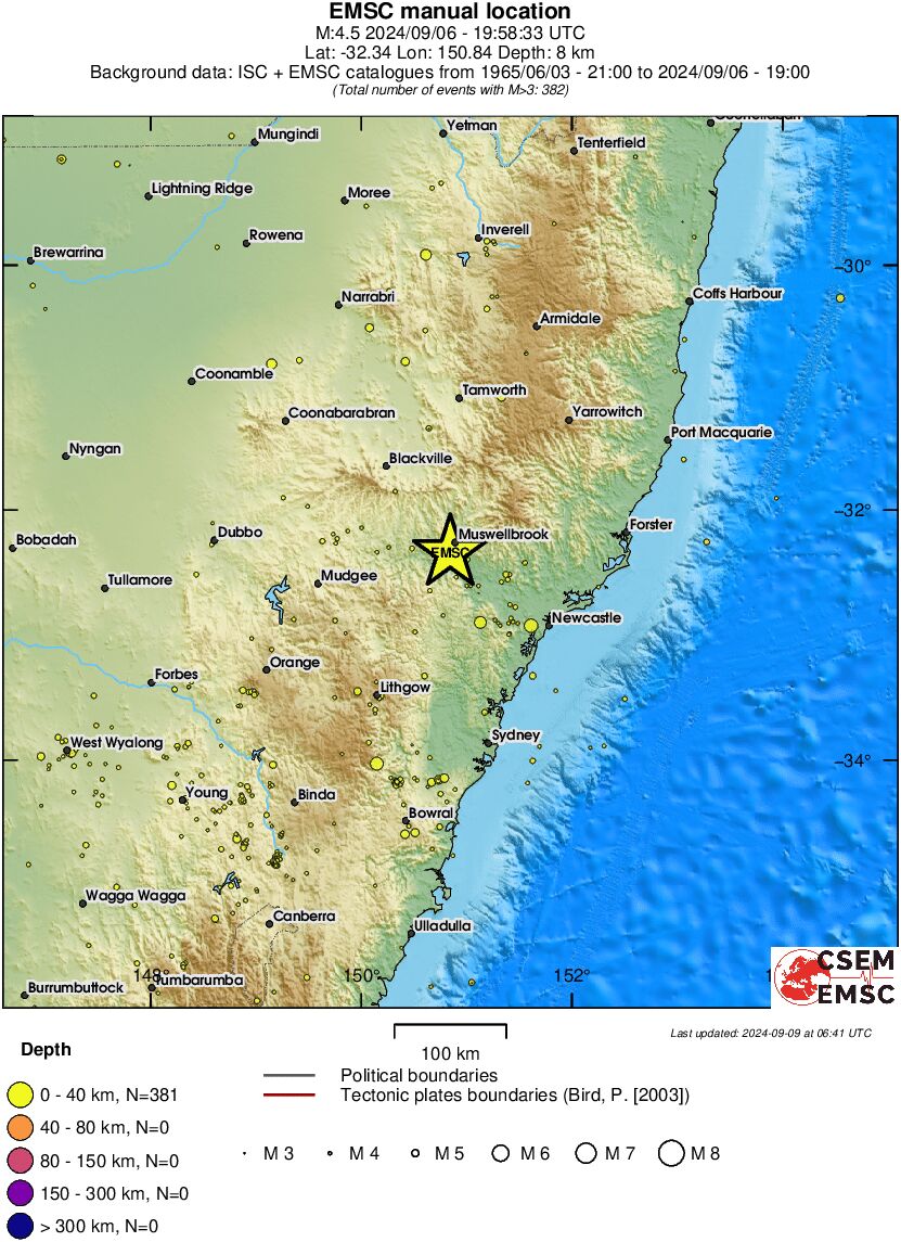 regional historical seismicity
