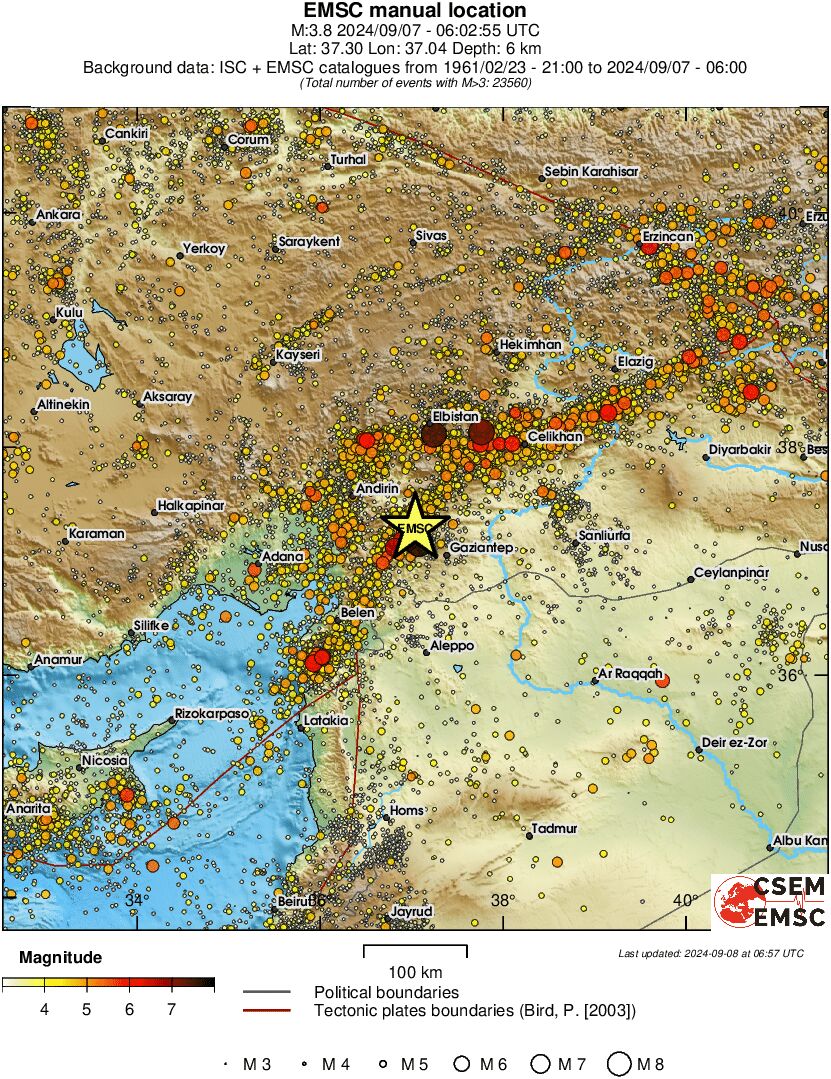 regional magnitude historical seismicity