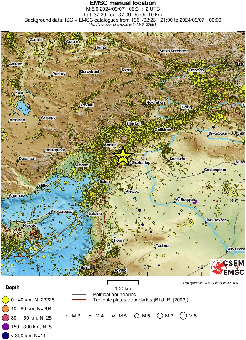 regional historical seismicity