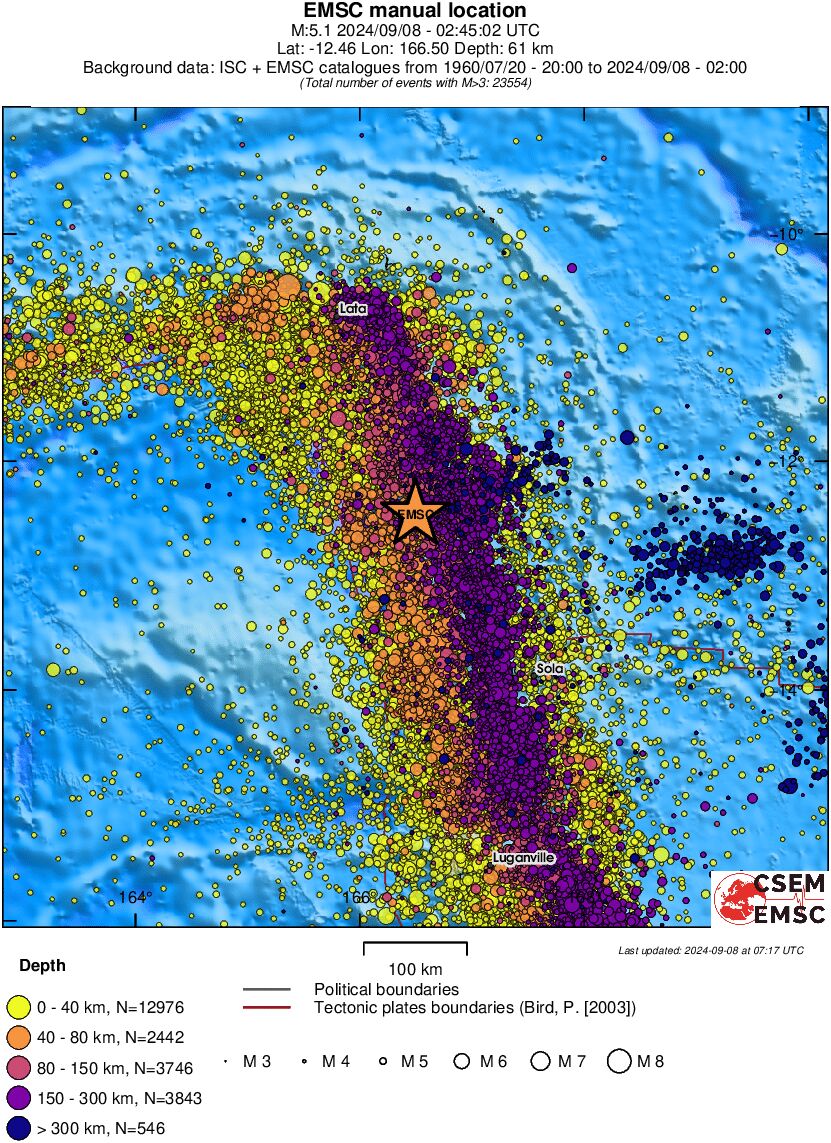 regional historical seismicity
