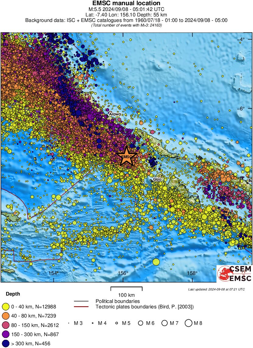 regional historical seismicity
