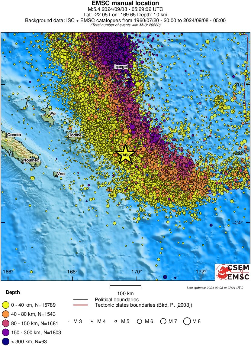 regional historical seismicity