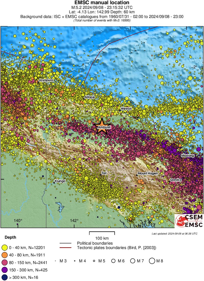 regional historical seismicity