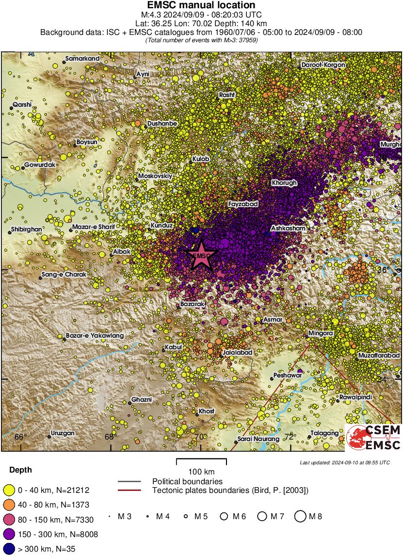 regional historical seismicity