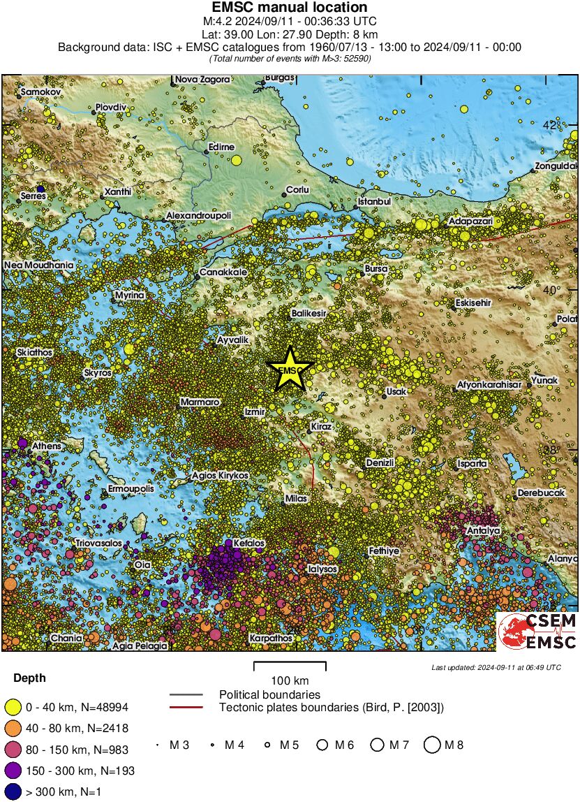 regional historical seismicity