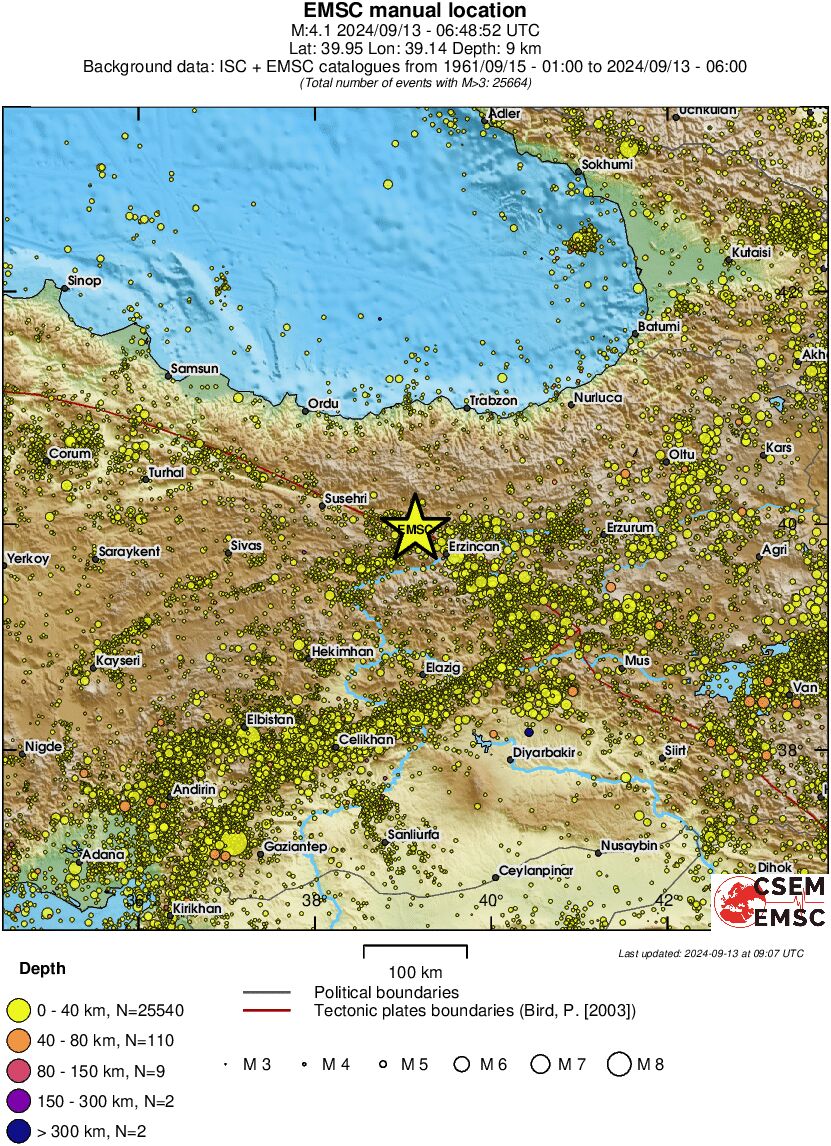 regional historical seismicity
