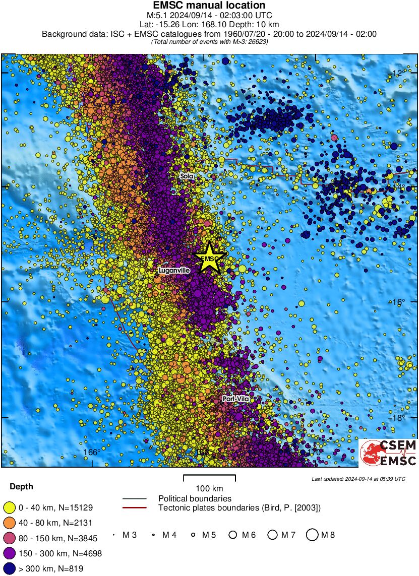 regional historical seismicity