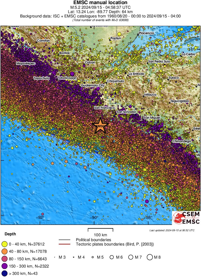 regional historical seismicity