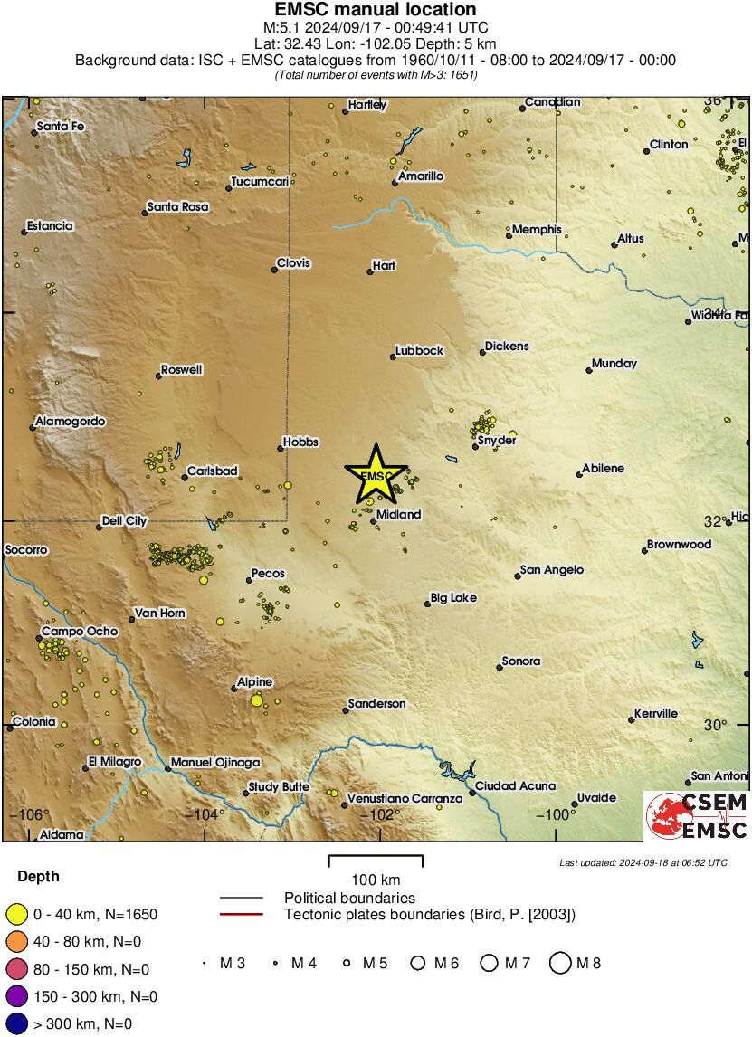 regional historical seismicity