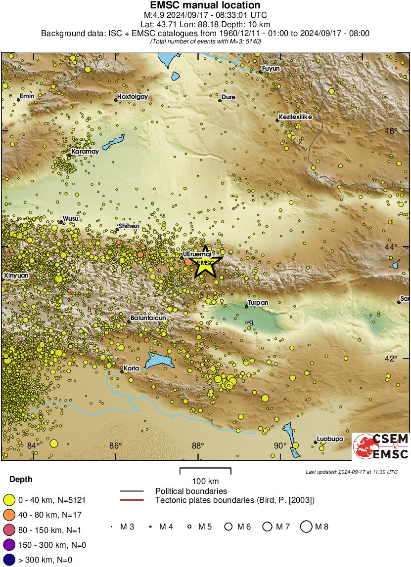 regional historical seismicity