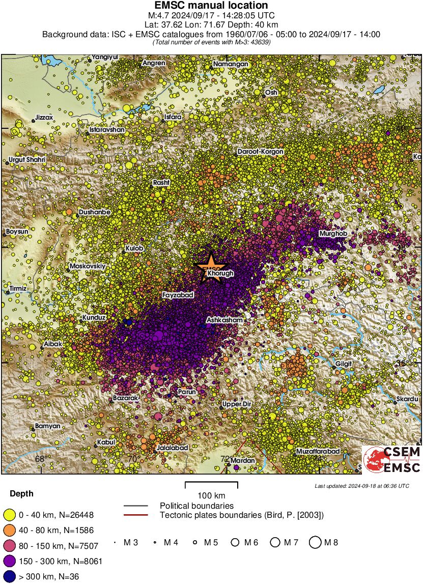 regional historical seismicity
