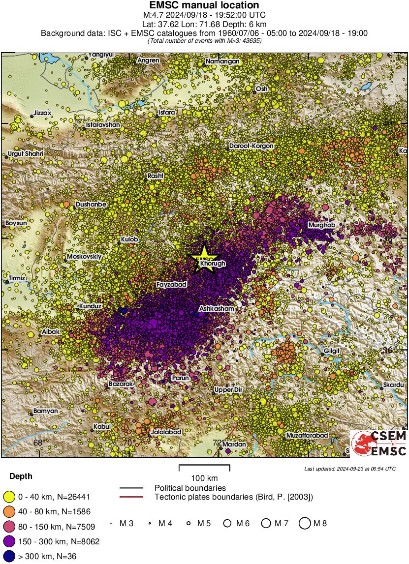 regional historical seismicity