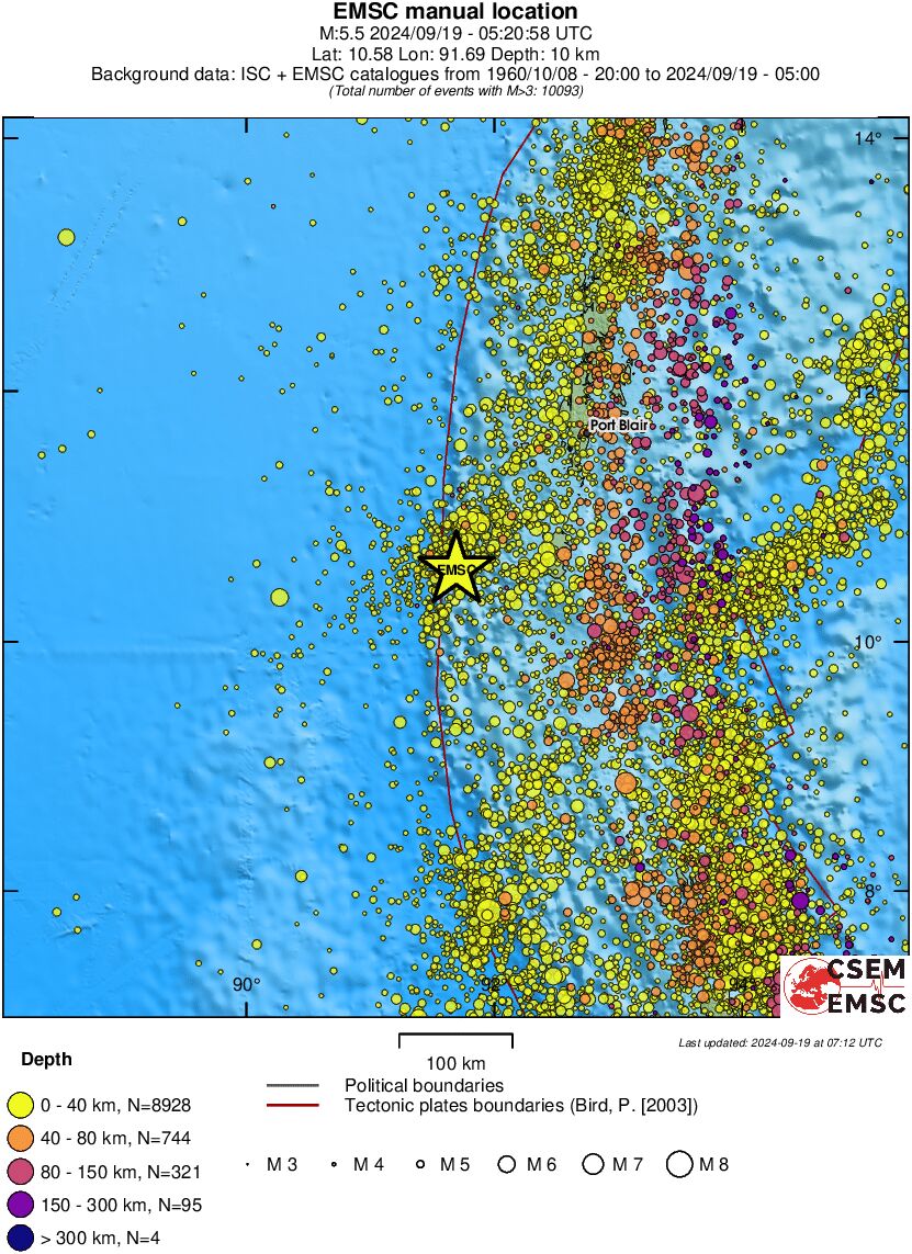 regional historical seismicity