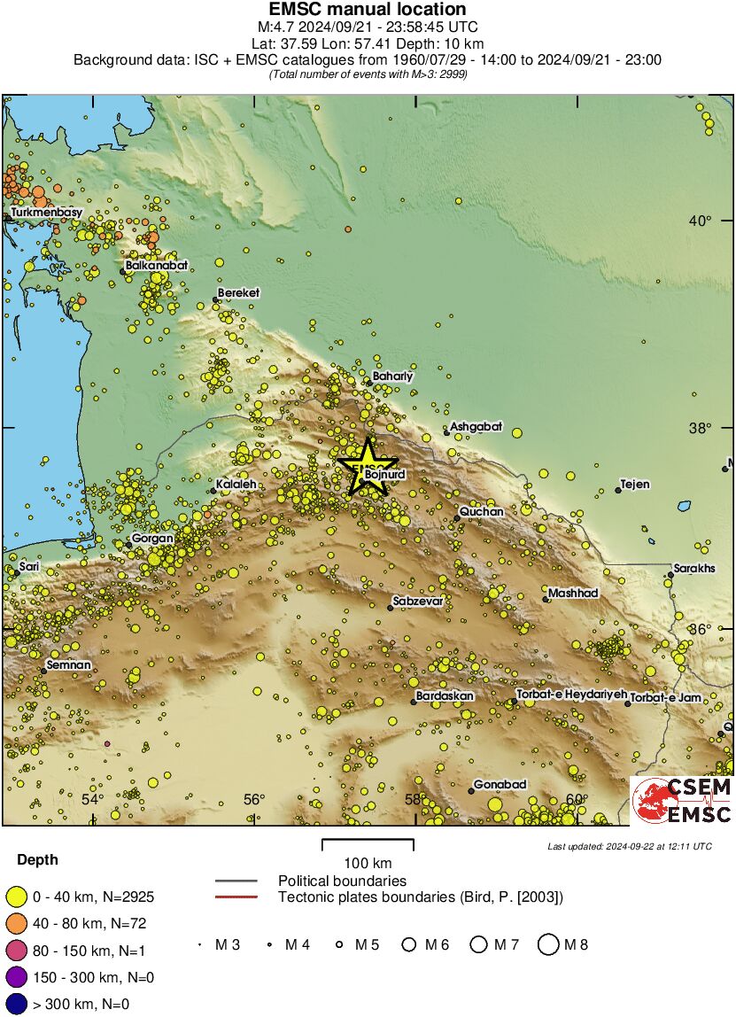 regional historical seismicity