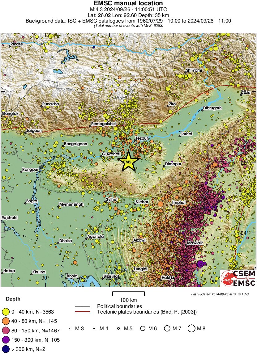 regional historical seismicity