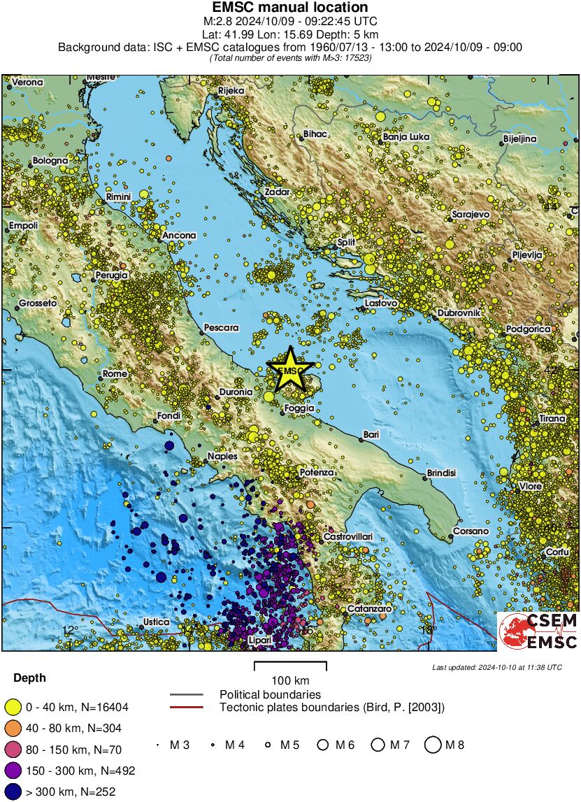 regional historical seismicity