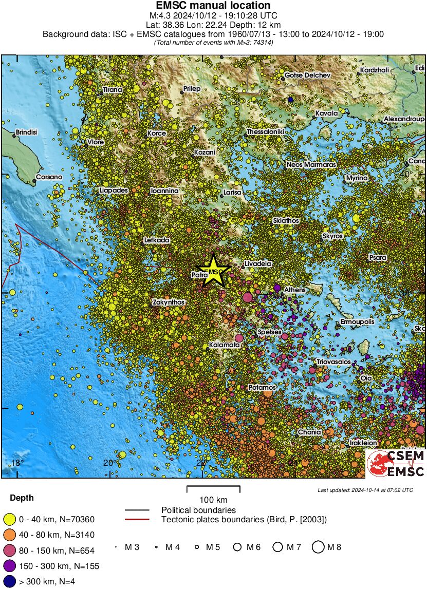 regional historical seismicity