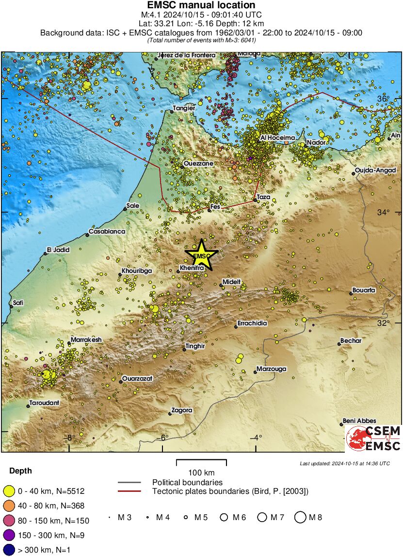 regional historical seismicity