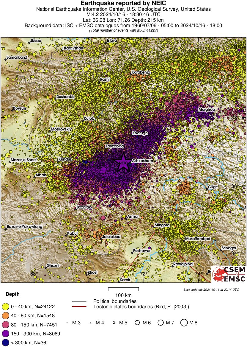 regional historical seismicity