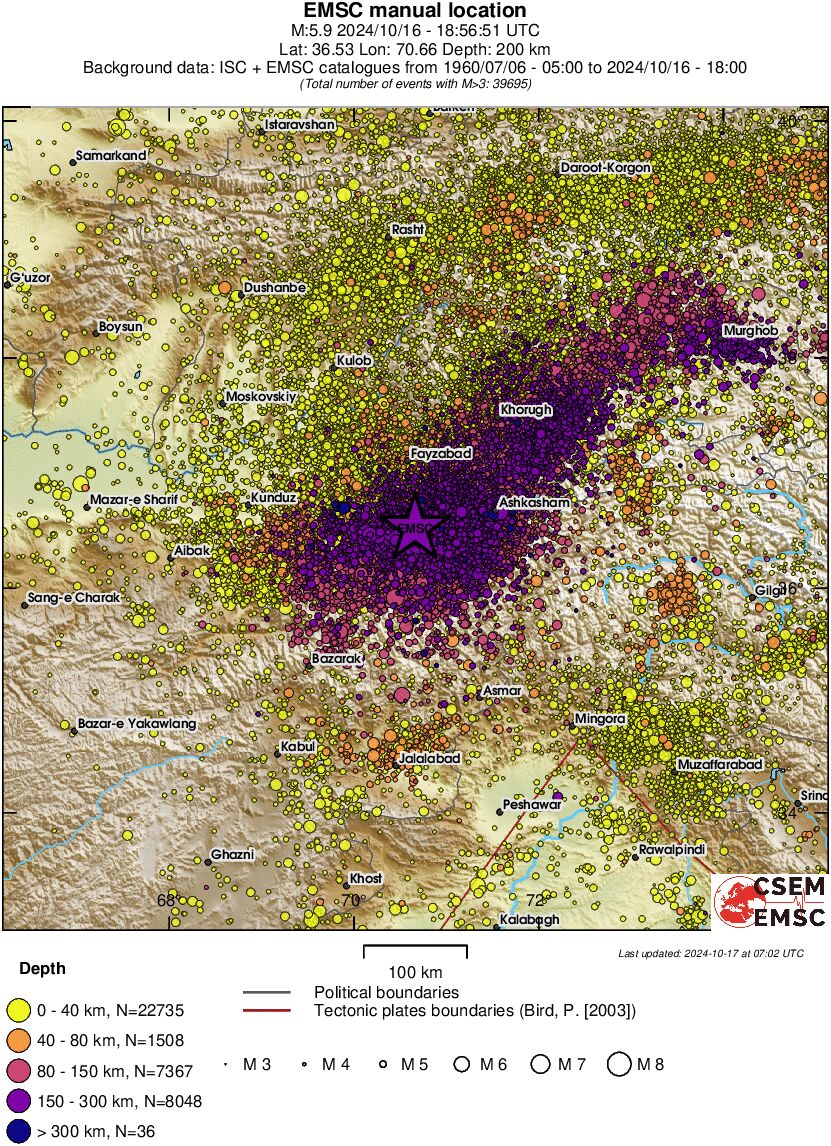regional historical seismicity