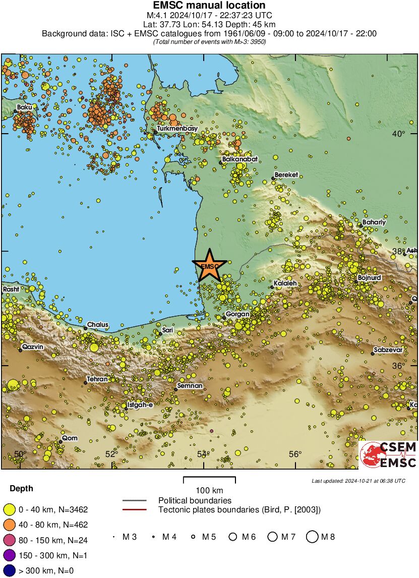 regional historical seismicity