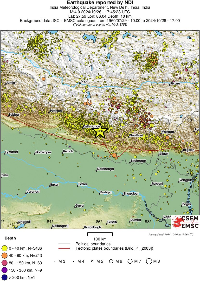 regional historical seismicity