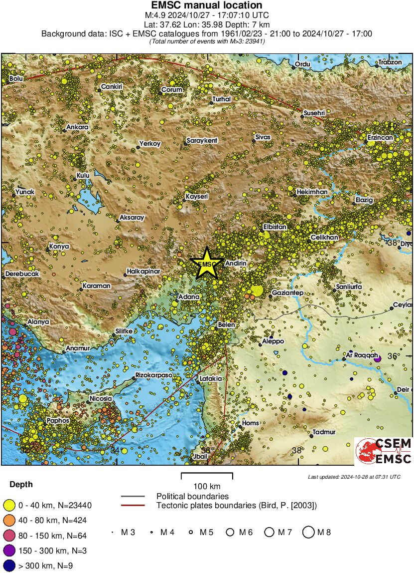 regional historical seismicity