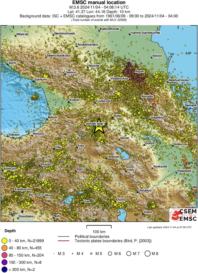 regional historical seismicity