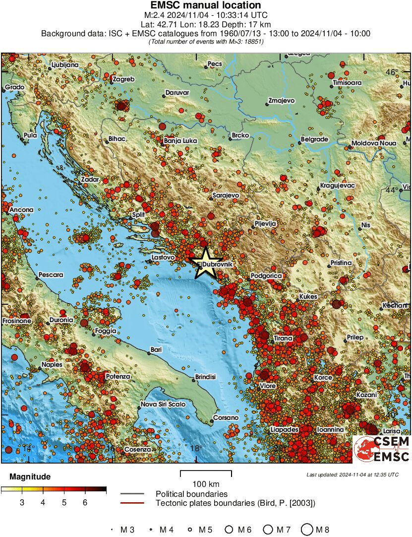 regional magnitude historical seismicity