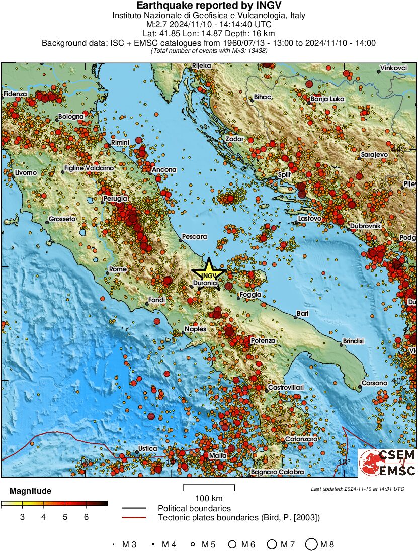 regional magnitude historical seismicity