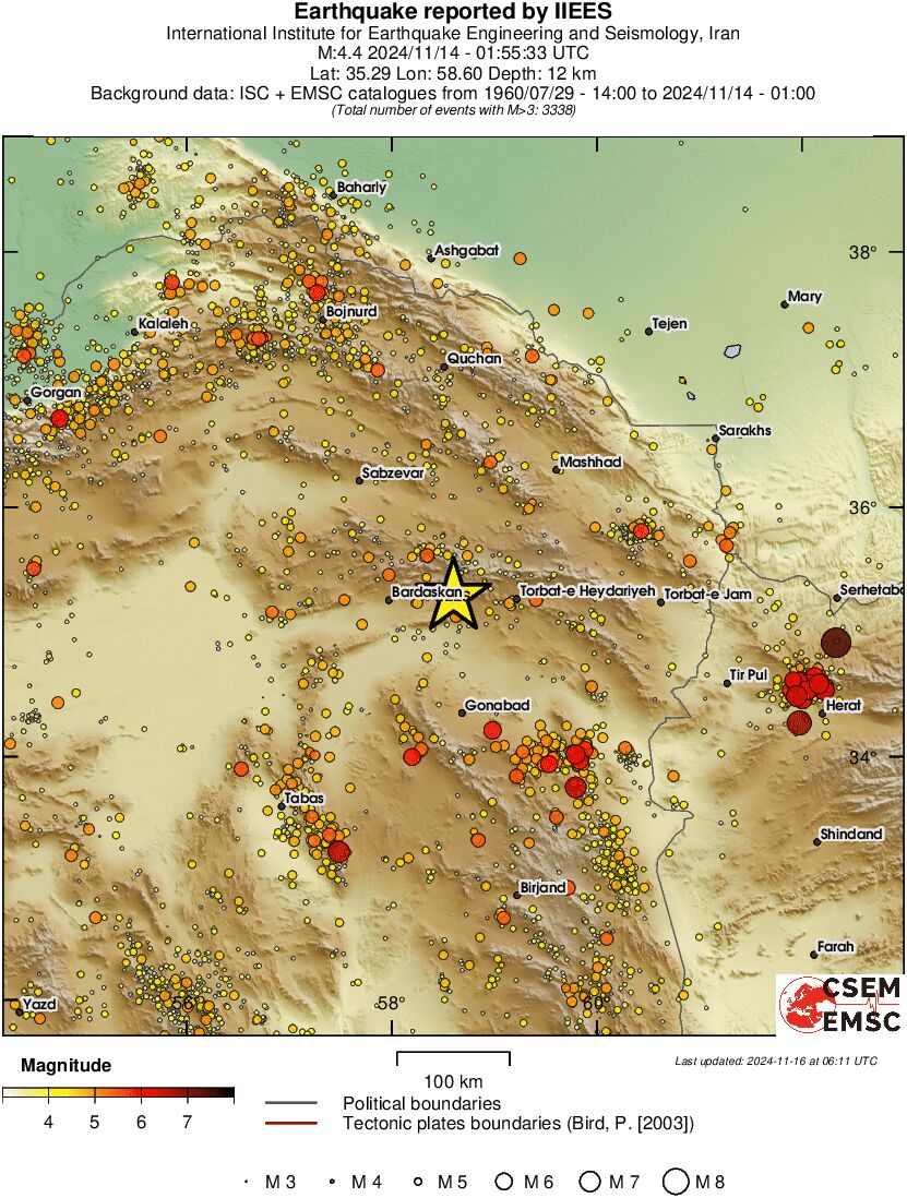 regional magnitude historical seismicity