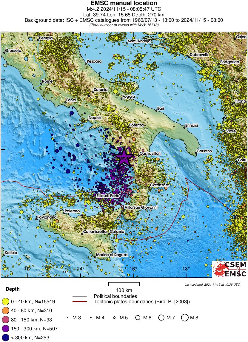 regional historical seismicity