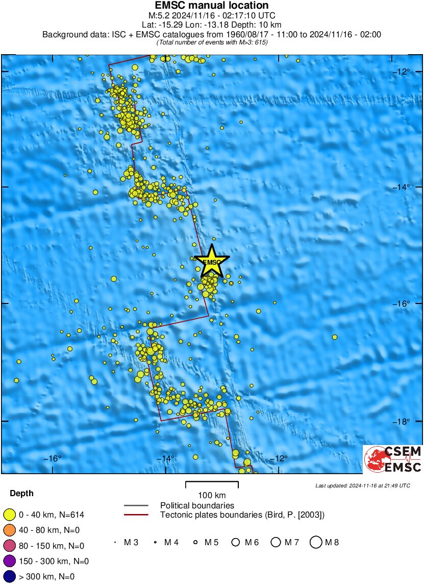 regional historical seismicity