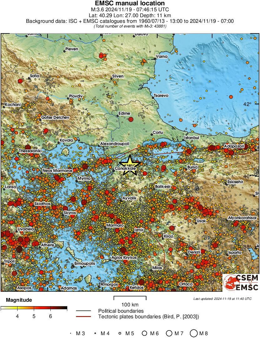 regional magnitude historical seismicity