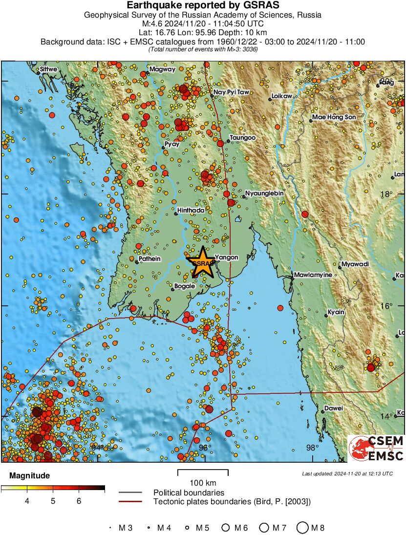 regional magnitude historical seismicity