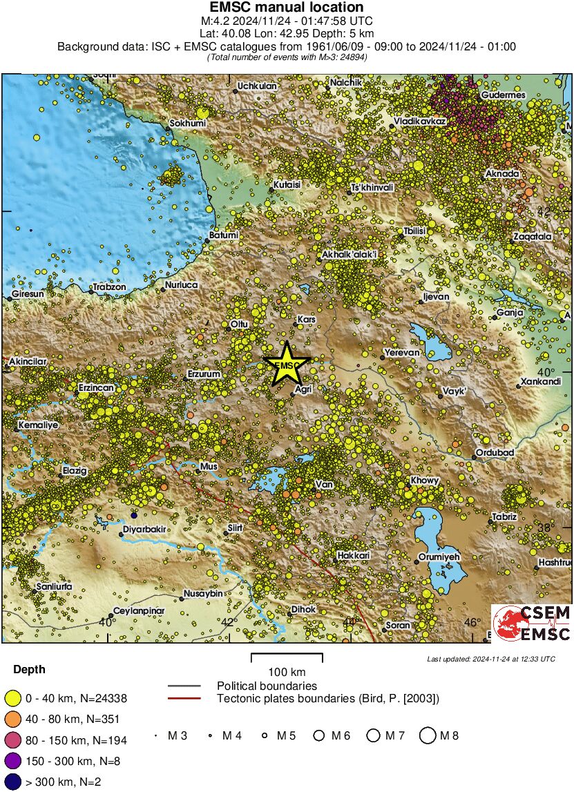 regional historical seismicity