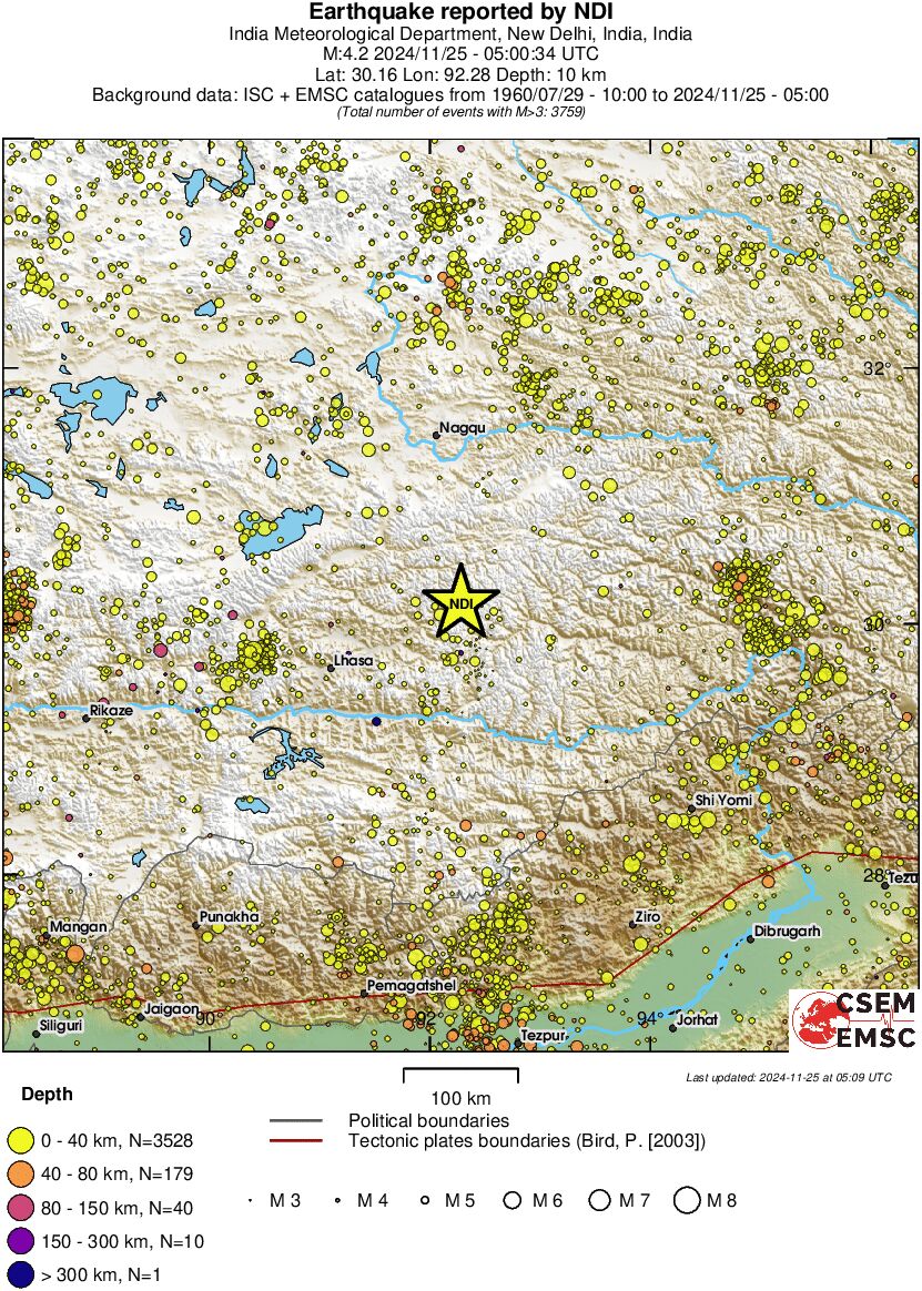 regional historical seismicity