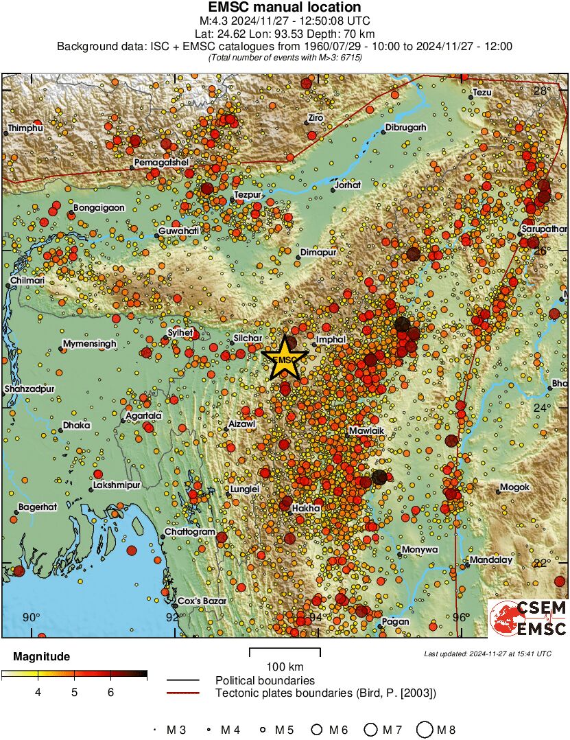 regional magnitude historical seismicity