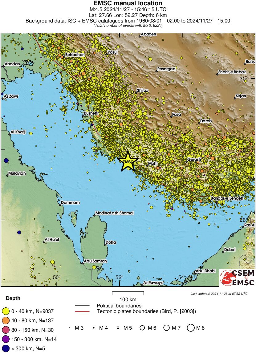 regional historical seismicity