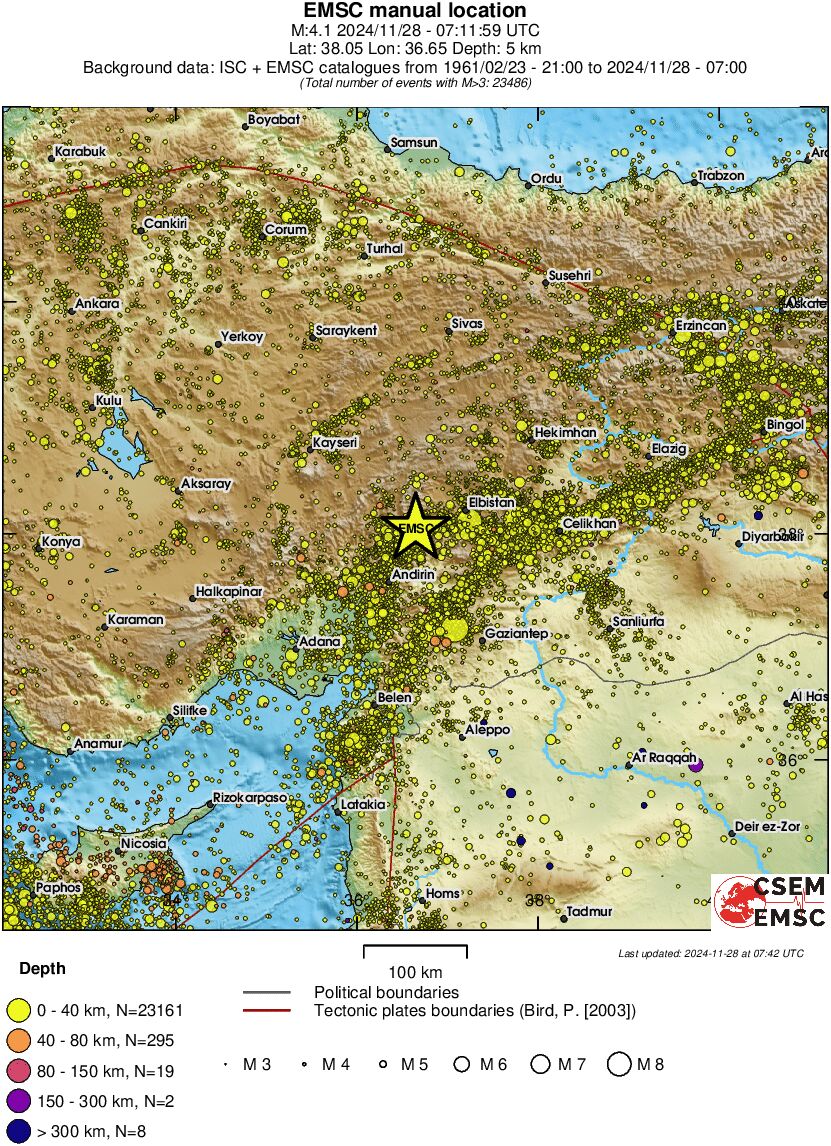 regional historical seismicity